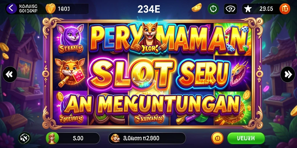 Tampilan gameplay Slot menarik di 234E dengan simbol dan fitur bonus.