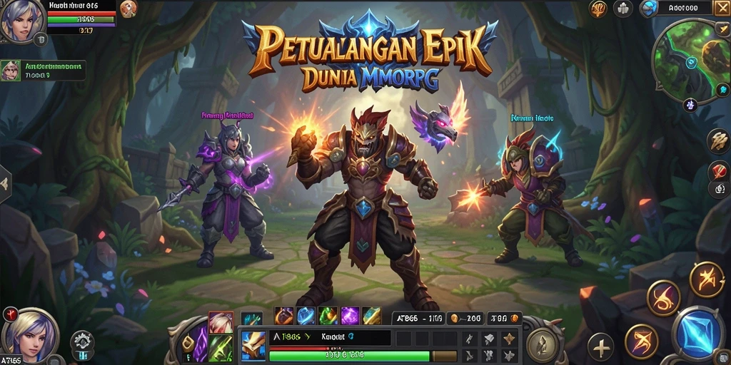 Tangkapan layar utama AT866 menunjukkan aksi seru dalam gameplay MMORPG.