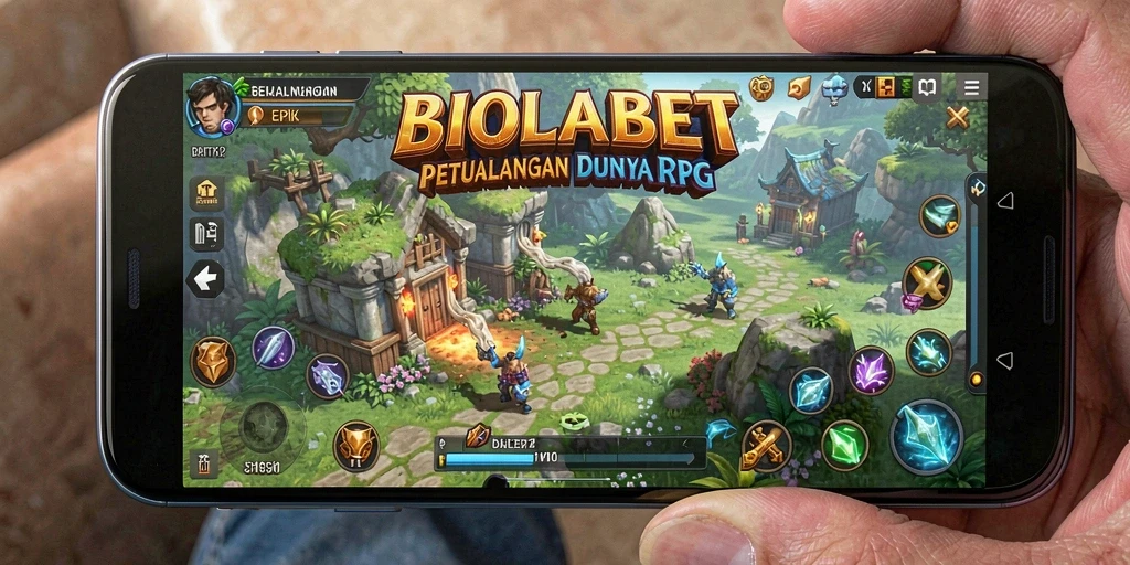 Screenshot gameplay BIOLABET menampilkan aksi pertempuran seru di dunia RPG.
