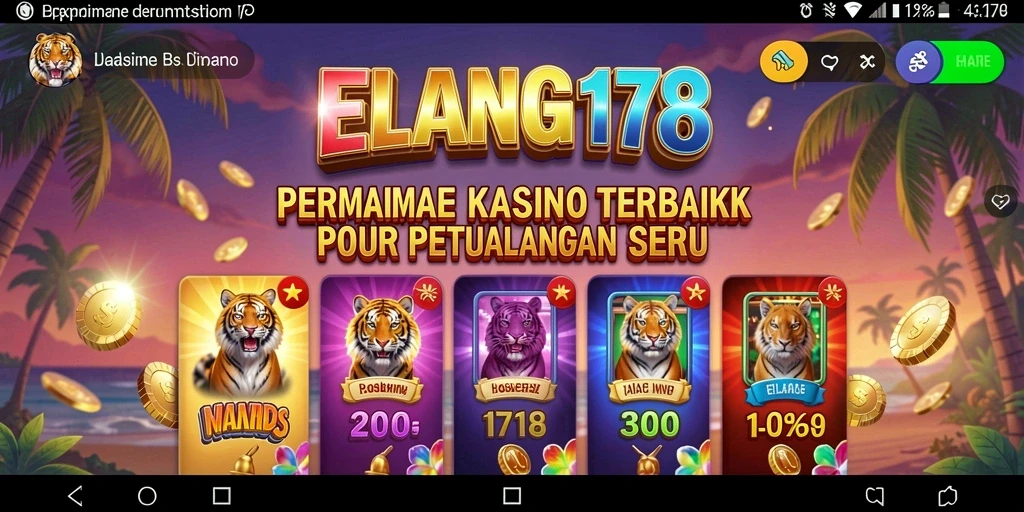 Tampilan mendebarkan dari gameplay Kasino di ELANG178.