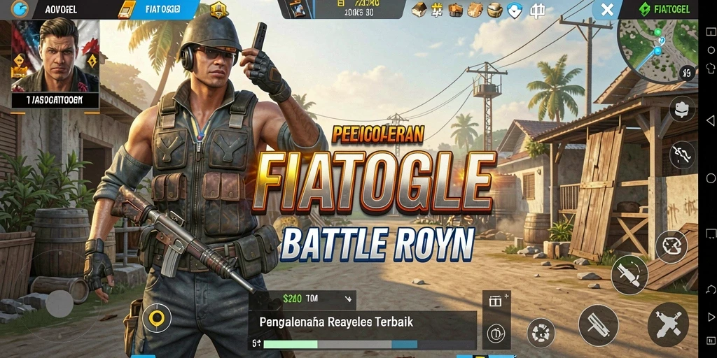 Screenshot aksi mendebarkan gameplay Battle Royale di FIATOGEL.