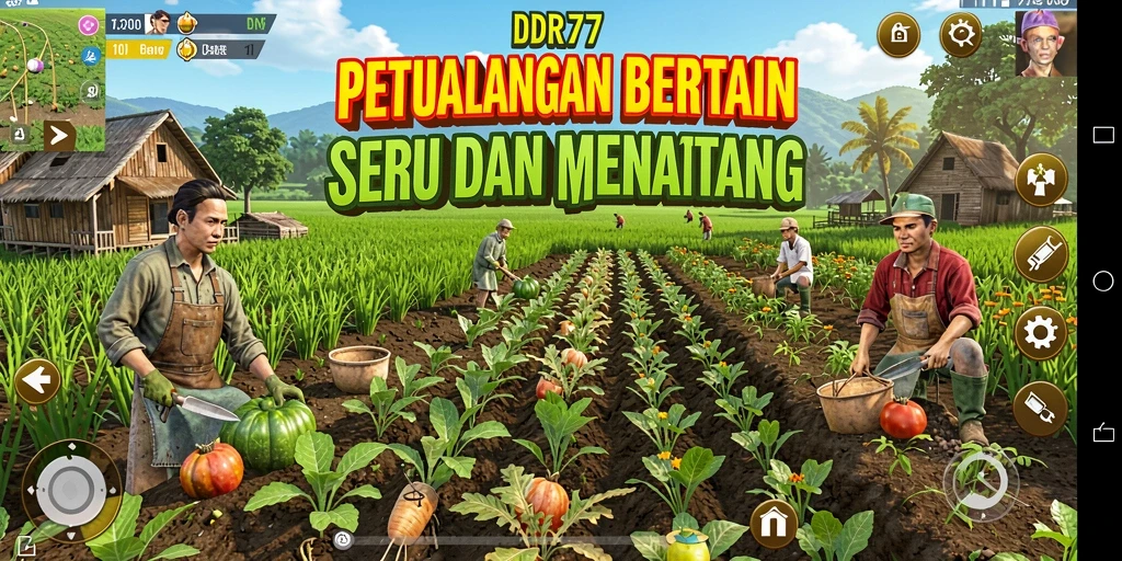 Screenshot menampilkan gameplay seru IDR77 saat bertani.