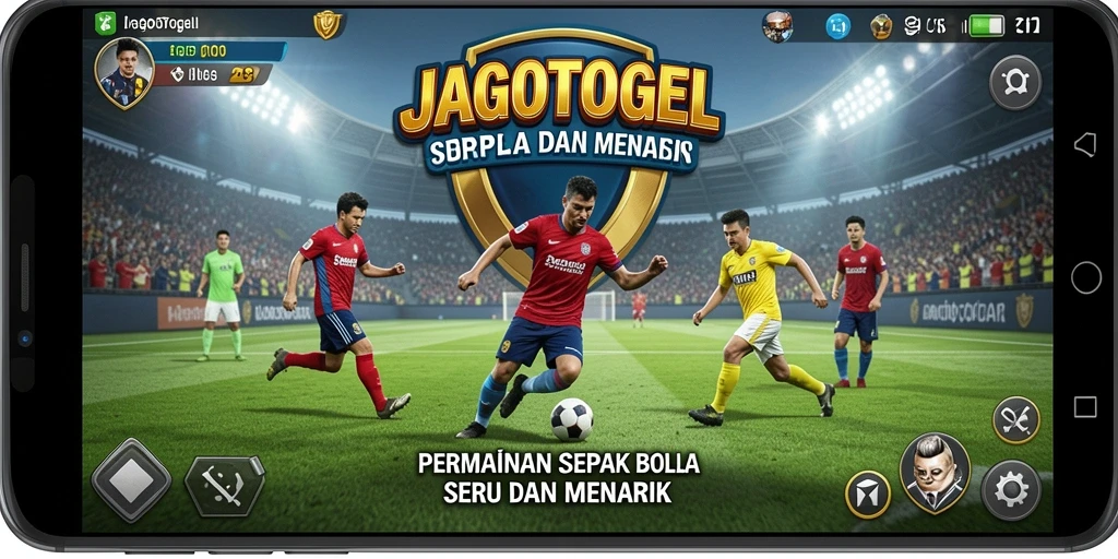 Tangkapan layar JAGOTOGEL menampilkan aksi permainan sepak bola yang mendebarkan.