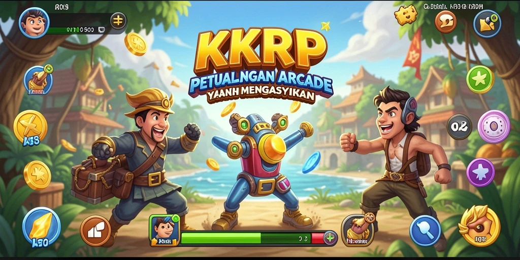 Screenshot KKRP menampilkan aksi gameplay Arcade yang seru dan mendebarkan.