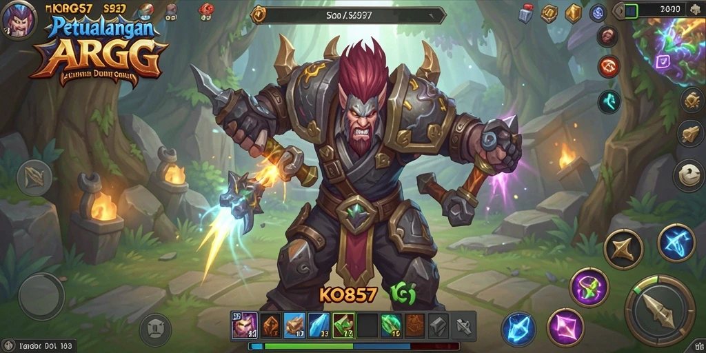 Screenshot permainan KO857 menampilkan aksi seru dalam pertempuran ARPG.