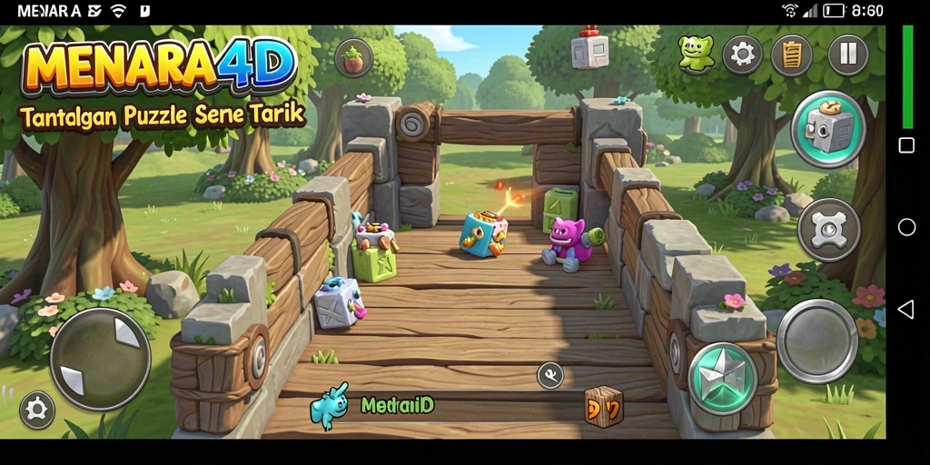Gameplay seru MENARA4D dengan tantangan Puzzle yang menarik.