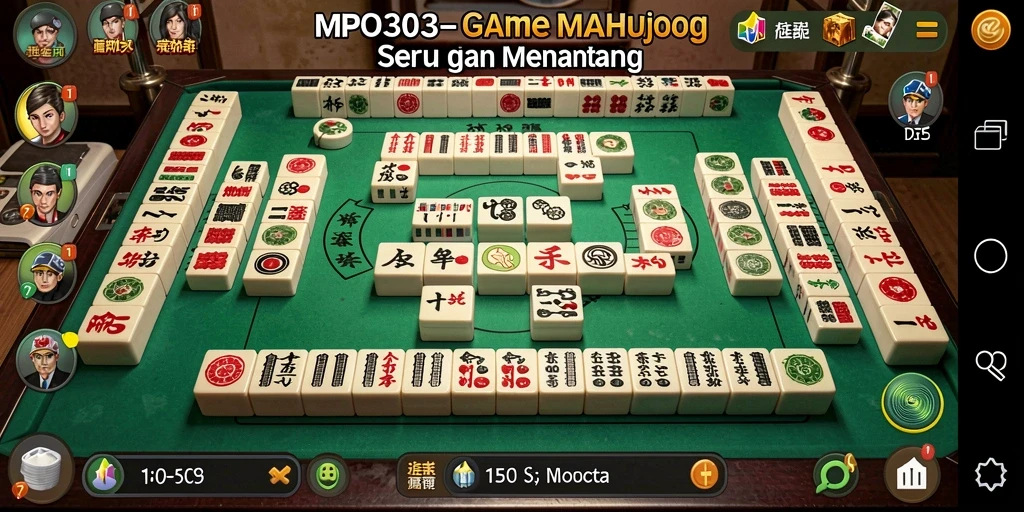 Tampilan gameplay menarik dari MPO303 yang menampilkan aksi permainan Mahjong.