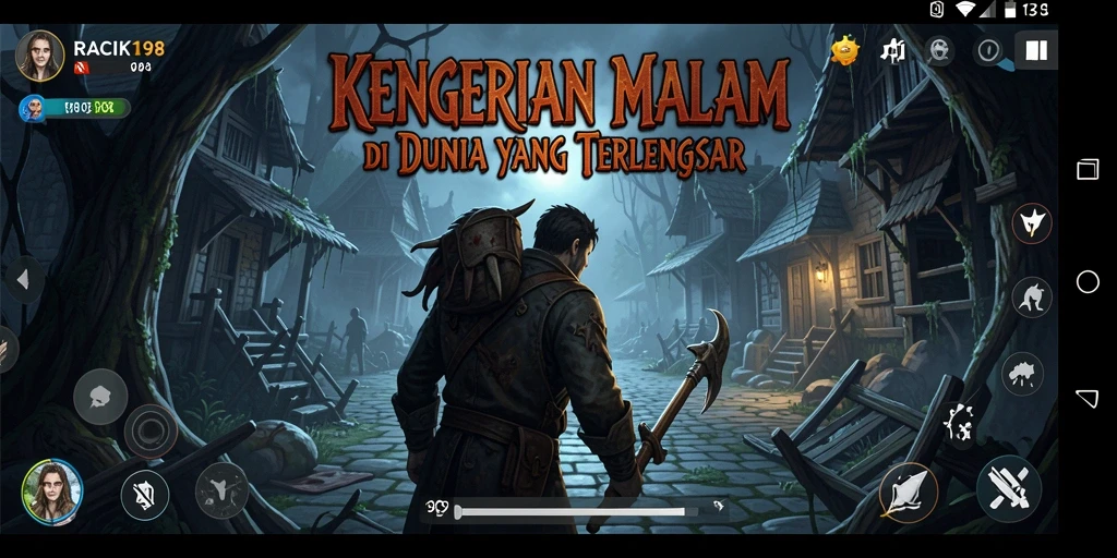 Tampilan gameplay yang mencekam dan menantang dalam RACIK198.