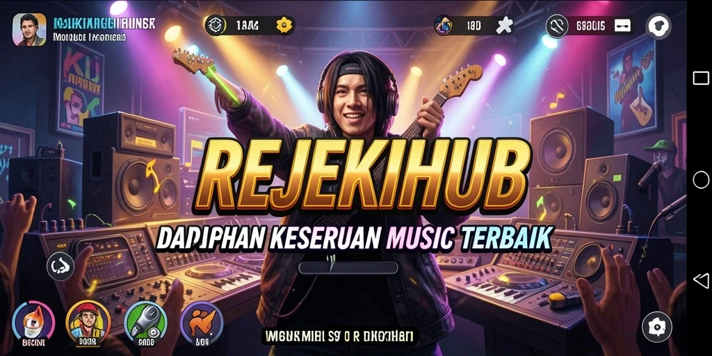 Tampilan gameplay REJEKIHUB yang seru saat bernyanyi.