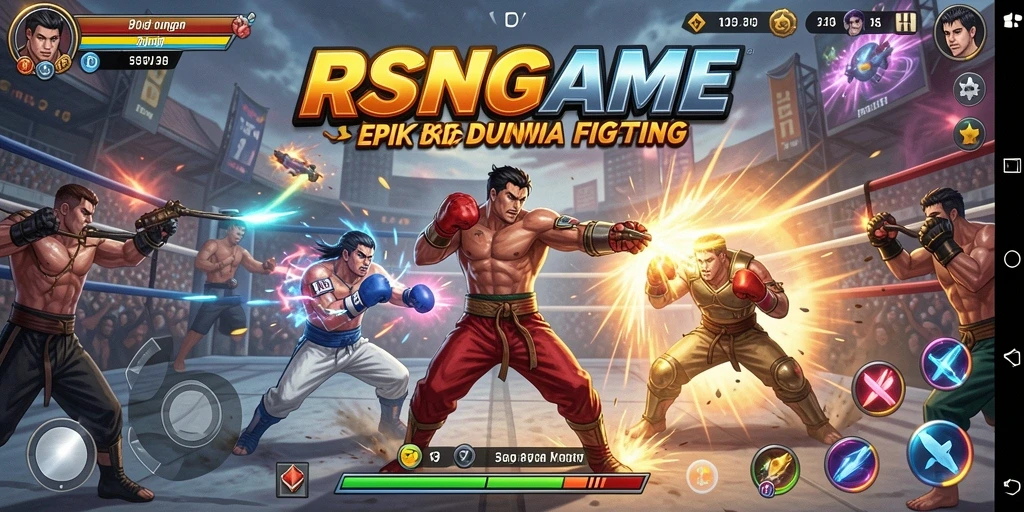 Screenshot gameplay RSNGAME yang menampilkan pertarungan mendebarkan.