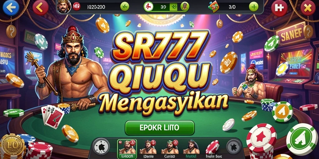 Gameplay SR777 menunjukkan serunya permainan QiuQiu dengan teman-teman.