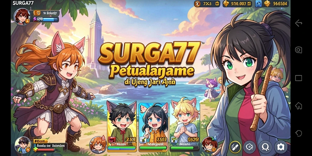 Screenshot menunjukkan karakter Anime beraksi dalam petualangan seru.