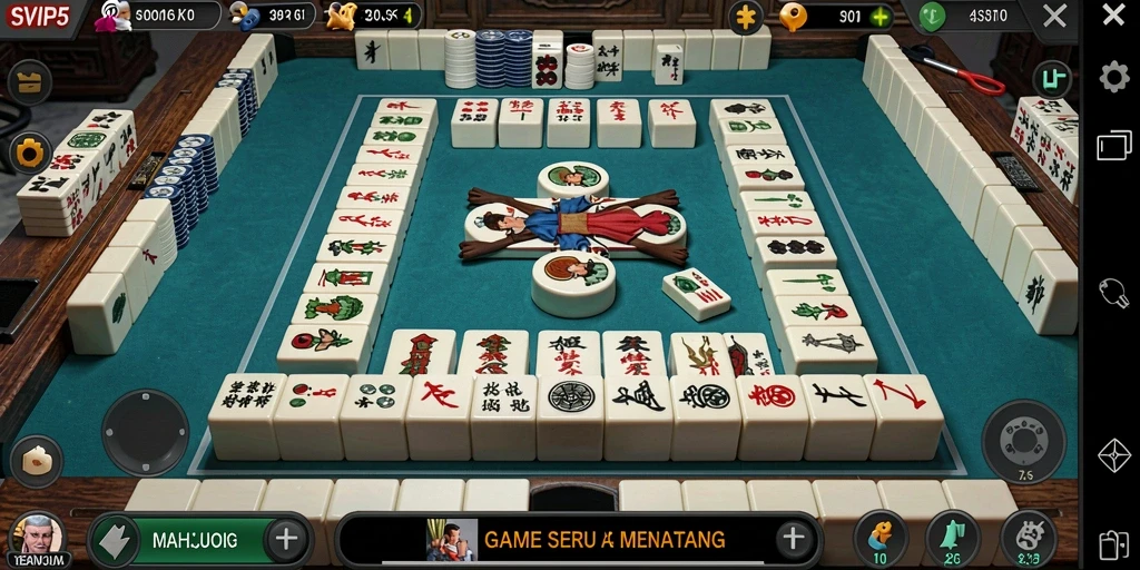 Tampilan gameplay SVIP5 yang menarik dan menantang di dunia Mahjong.