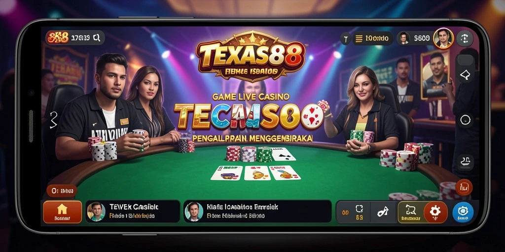 Tampilan gameplay Live Casino yang menarik dan interaktif di TEXAS88.