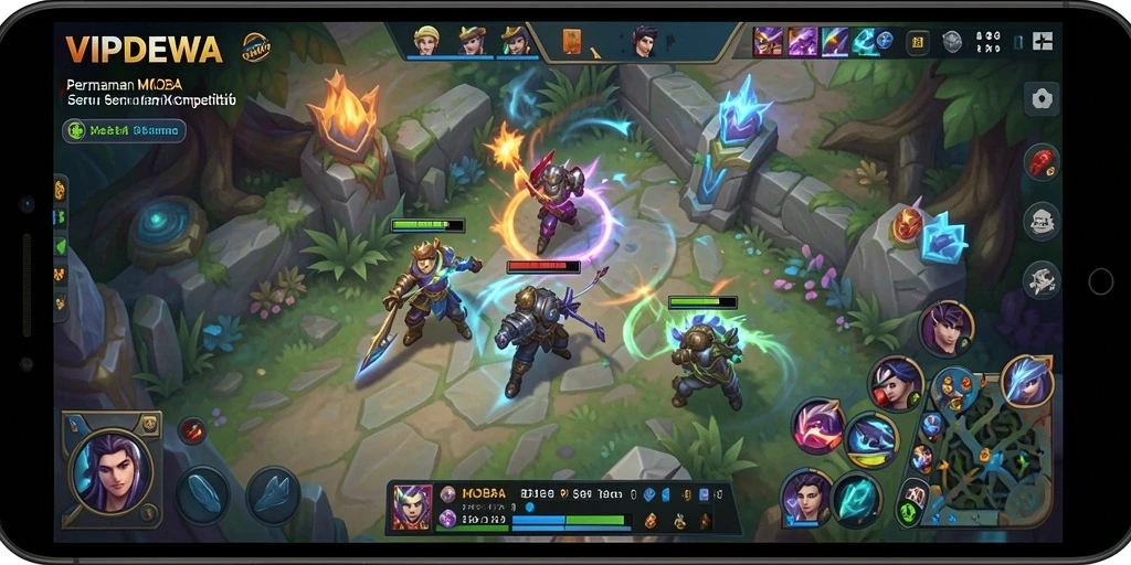 Gameplay seru dalam pertarungan strategis di VIPDEWA.